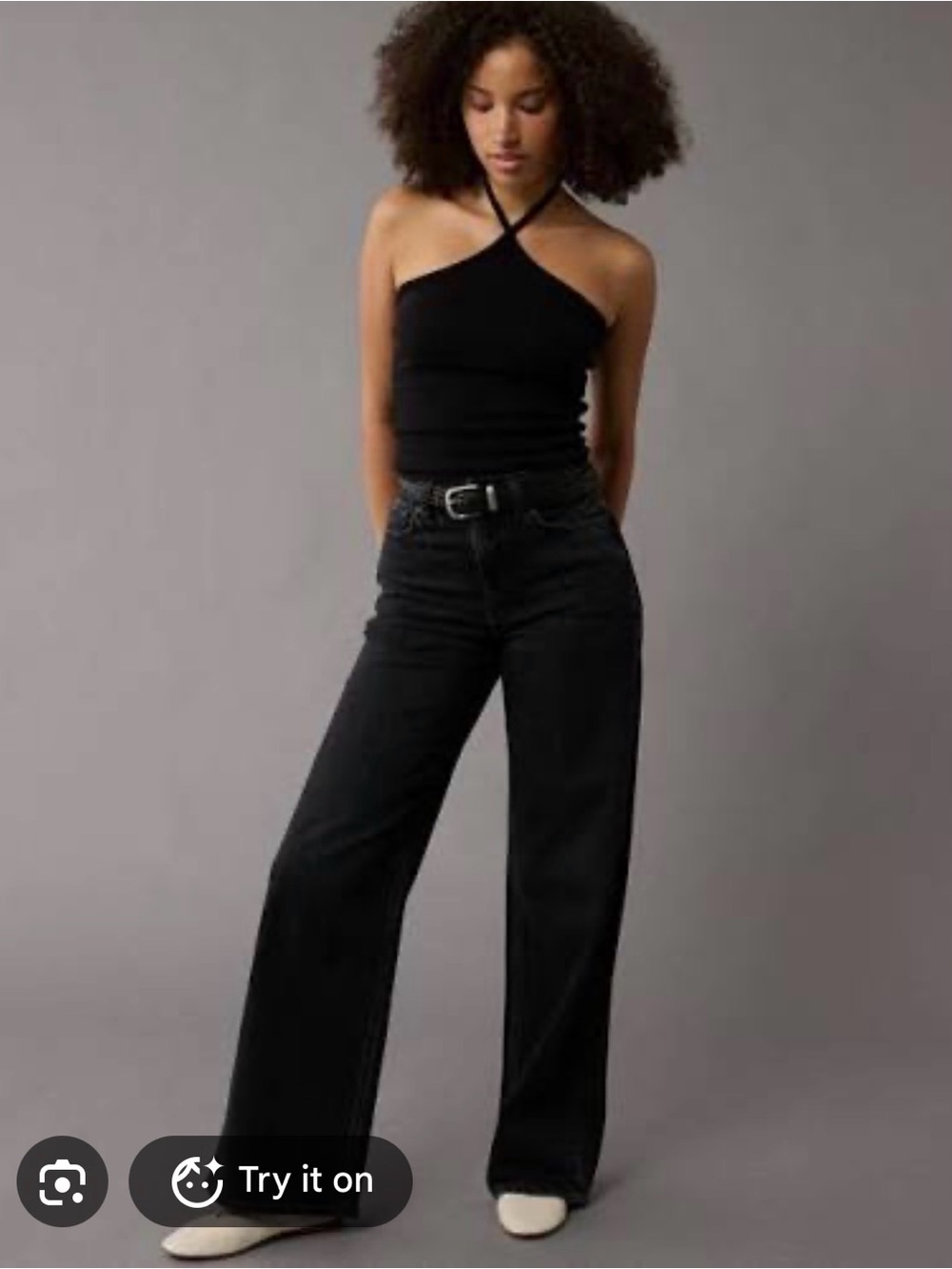 AE Dream Drape Wideleg Stretch Jean